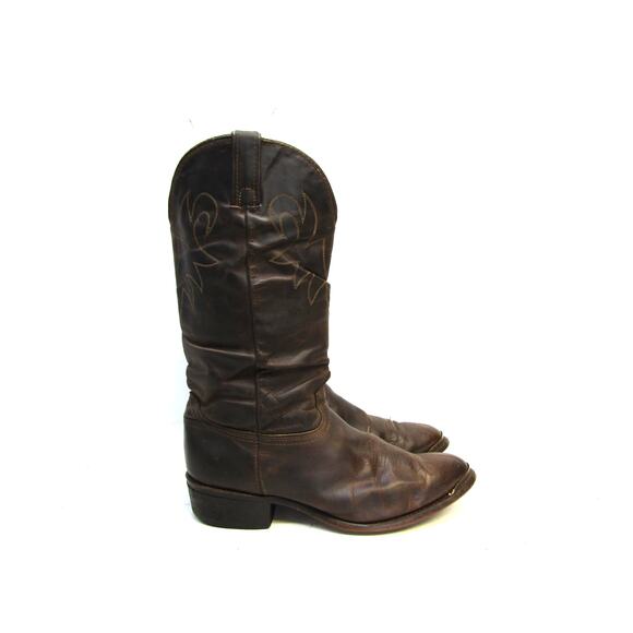DURANGO Mens Size 10.5 EE Brown Leather Slouch Cowboy Western Boots main image 4